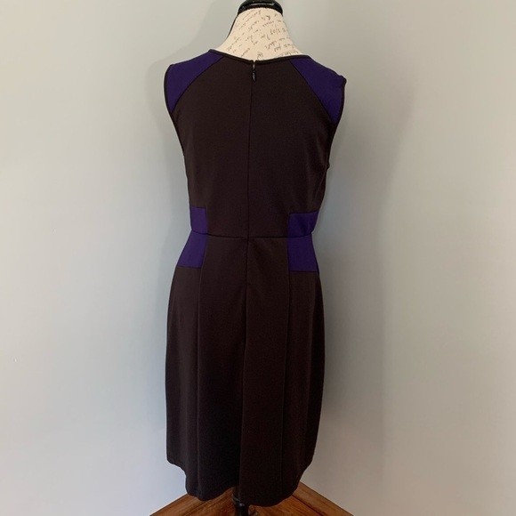 Isabel + Alice Plum Colorblocked Scuba Dress - Picture 4 of 5